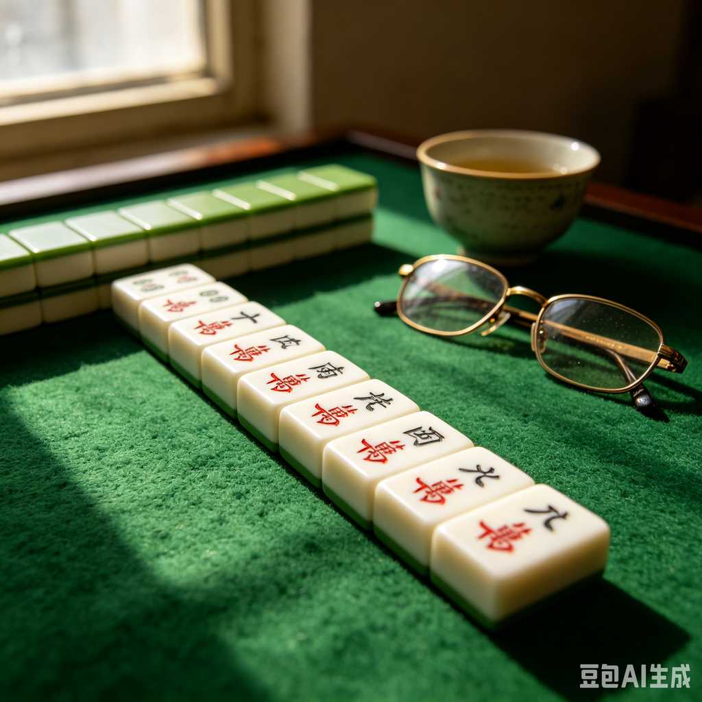 flat print mahjong set